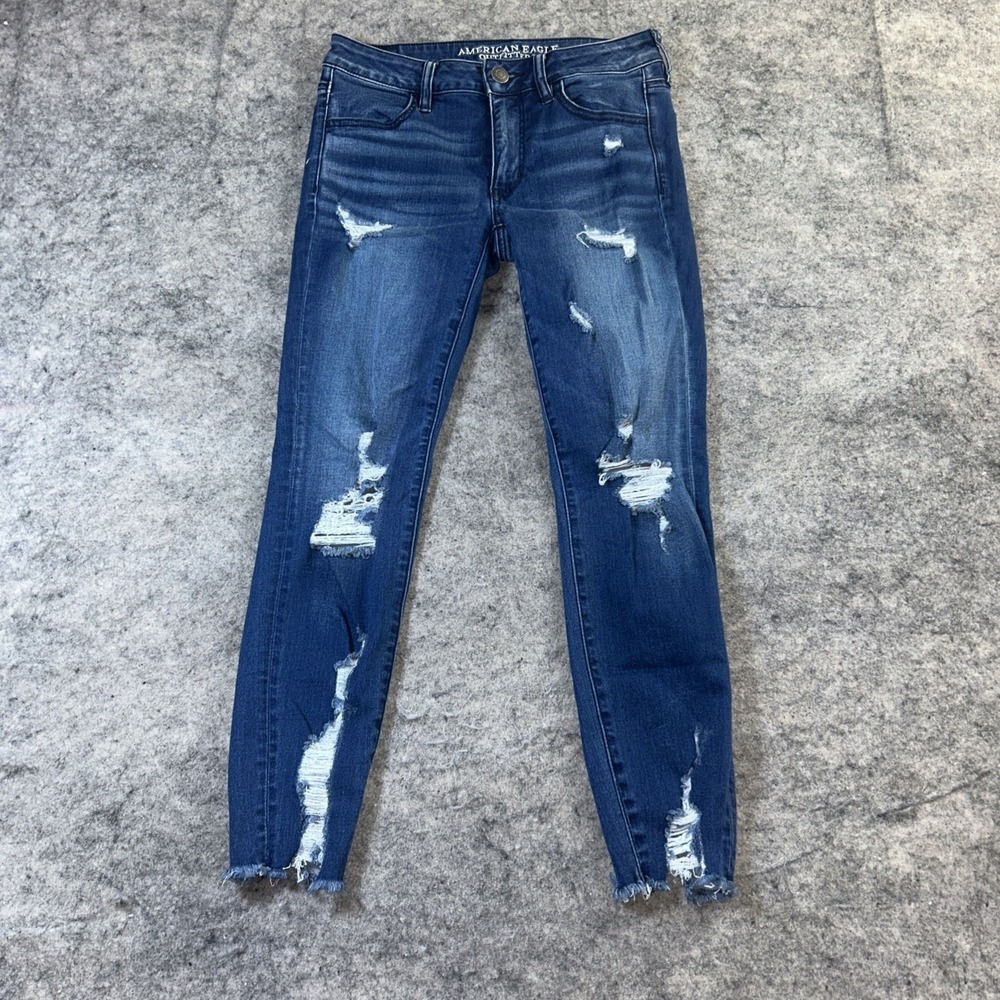 American Eagle Outfitters Jeans Women's 6 Blue Cotton Denim‎ High-Rise Jegging
